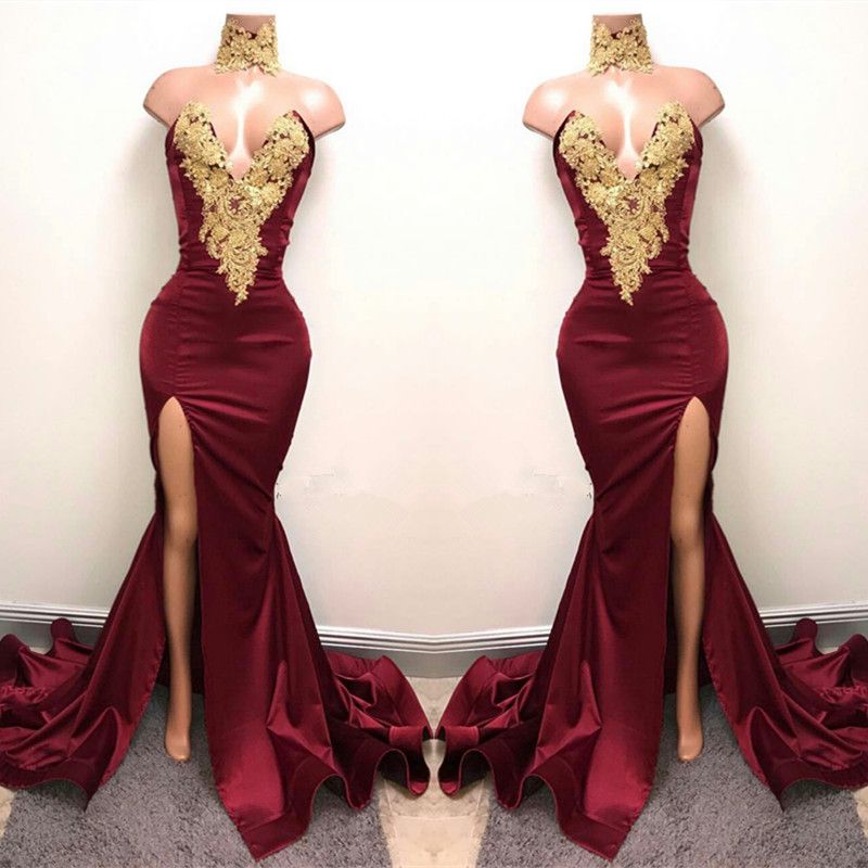 vestito lungo a sirena con spacco