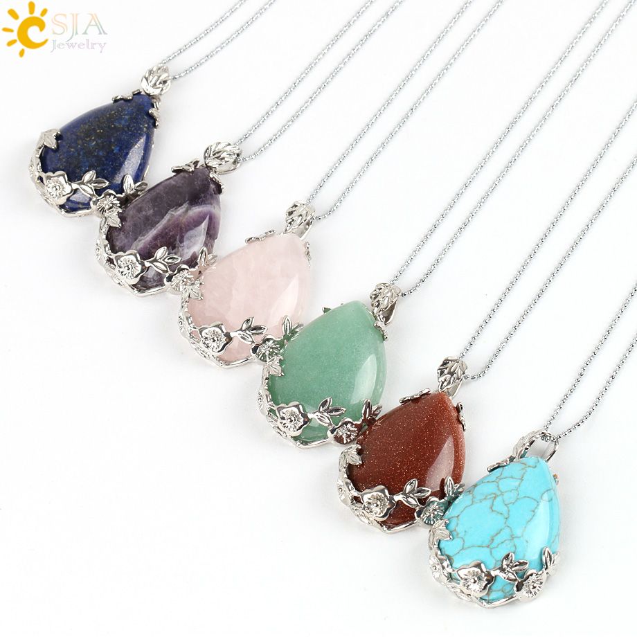 Water Drop Shape Pendant Necklace 