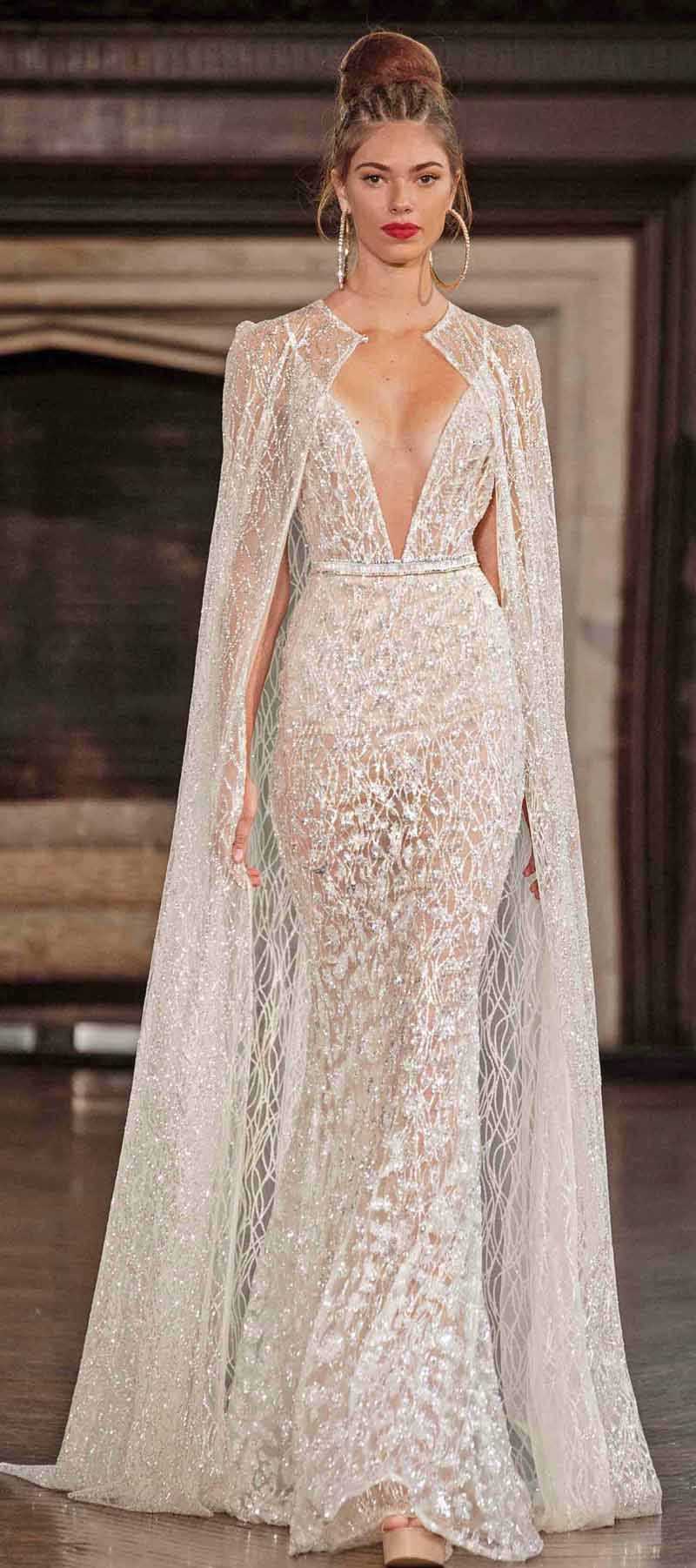 berta bridal cape