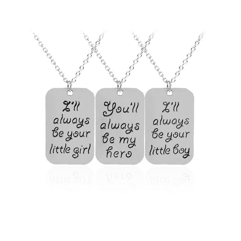 to My Daughter Dog Tag Pendant from Dad Girl Silver//18k Gold Plated Amazing Gift for Child Silver//Gold Plated Luxury Necklace