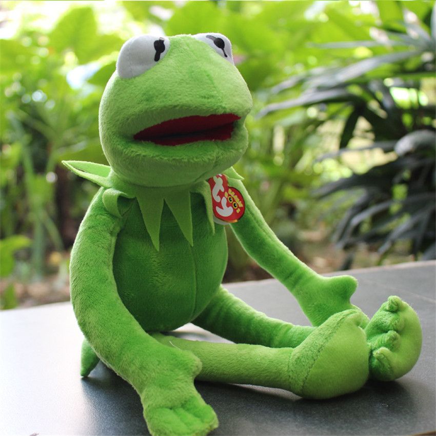 green frog doll