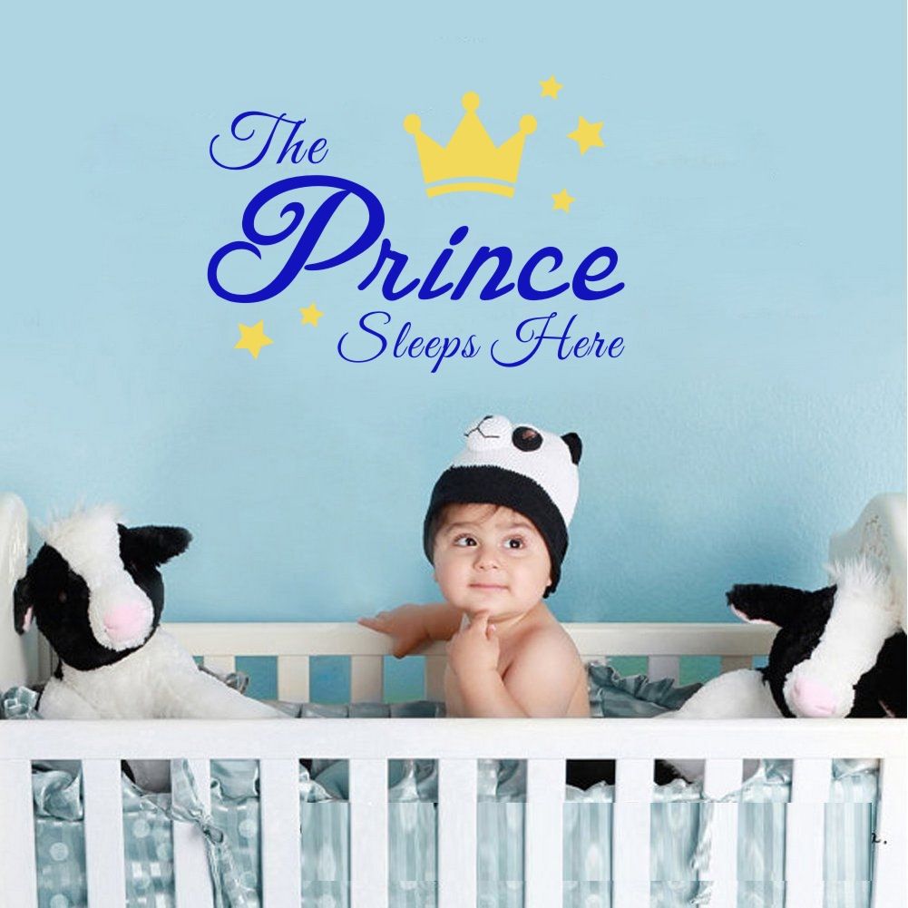 Compre Cotizaciones Dulces El Principe Y La Princesa Duermen Aqui Pegatinas De Pared Estrellas Bricolaje Corona Linda Guarderia Habitacion De Ninos Decoracion Ninos Ninas A 5 7 Del Flylife Dhgate Com