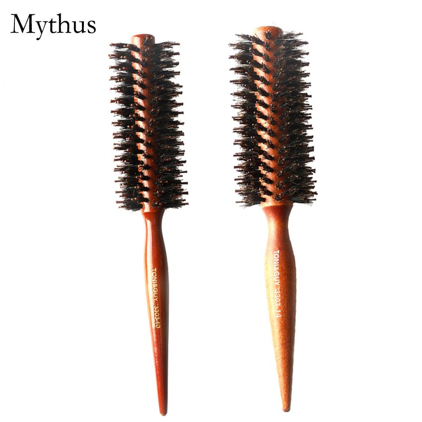 natural bristle round hair brush
