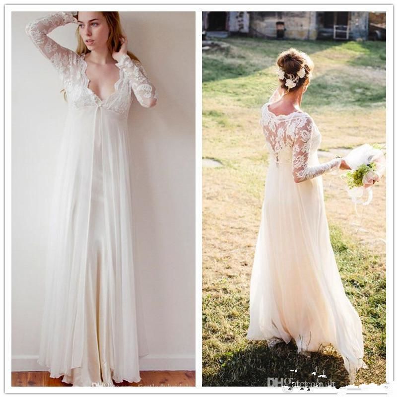 long sleeve maternity wedding dress