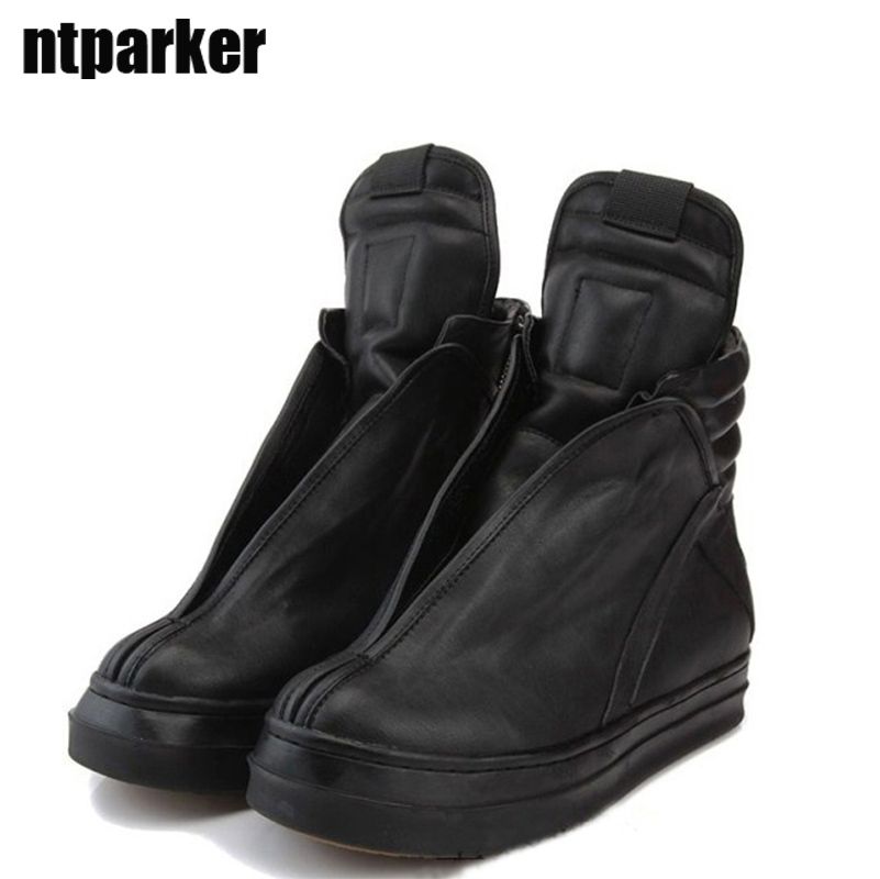 New 2018 Fashion T Show Mans Boots Designer Mans Ankle Boot Leather Personality Man Casual Boots Free Ship Chukka Boots Men Slipper Boots From Tianjunda 134 54 Dhgate Com
