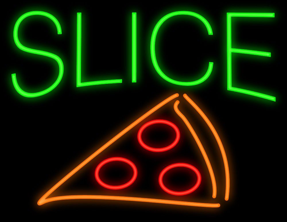 2020 SLICE Neon Sign Custom Handmade Commercial Real Glass Tube