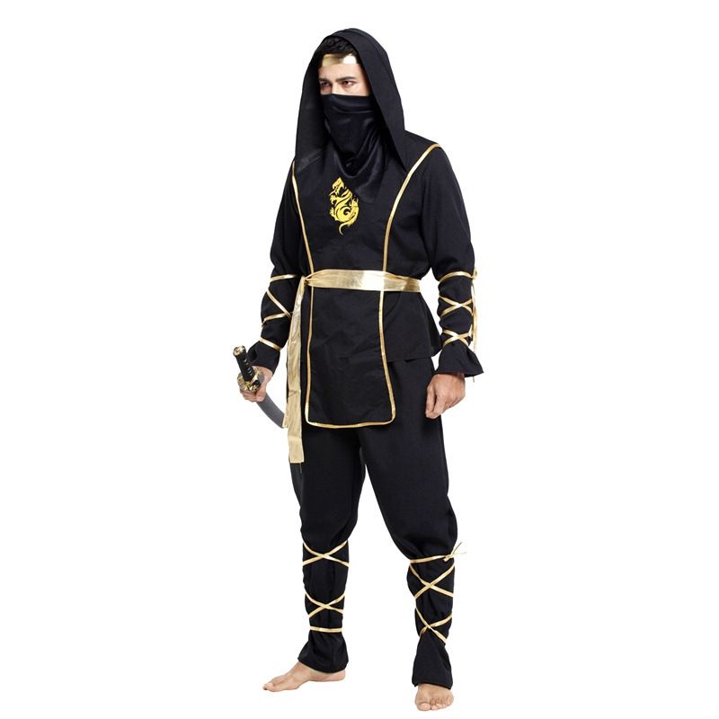 Shanghai Story Hot Sale Halloween Cool Man Ninja Costumes, Hokkaido Samurai Suit, Japanese Ninja Costume Men Cosplay Without Sword Cute Anime Costume
