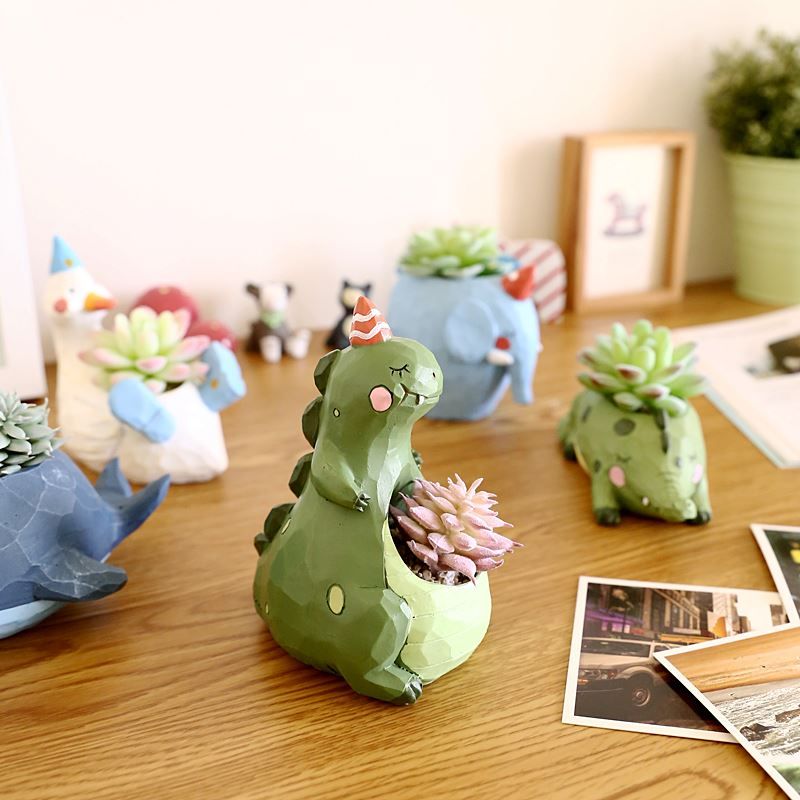 2020 Resin Creative Succulent Plants Pots Animals Mini Flower Pot