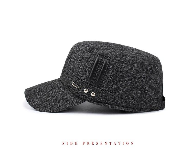 Winter Hats Men caps hat with Earflaps Keep Warm Flat roof Baseball caps Old Men Thicken Russia Winter Hats Men caps hat with Earflaps Keep Warm Flat roof Baseball caps Old Men Thicken Russia