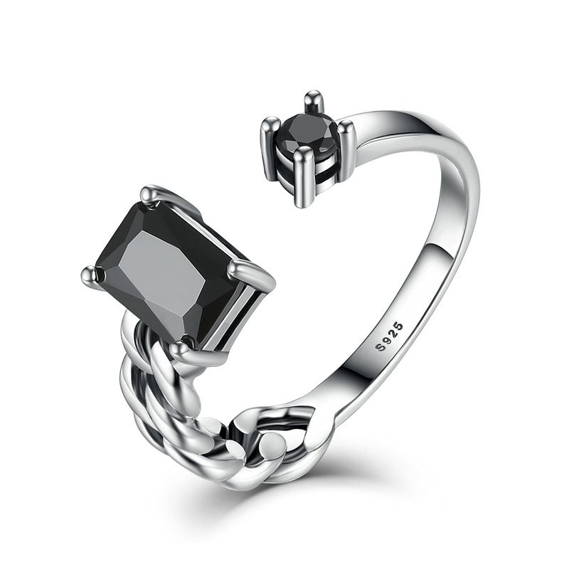 silver rings with stones for women