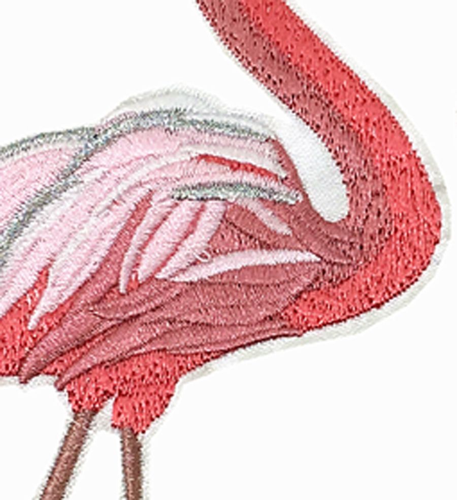 10PCS Flamingo Patch brodé Coudre fer sur le sac sur tissu À faire soi-même Craft LR 
