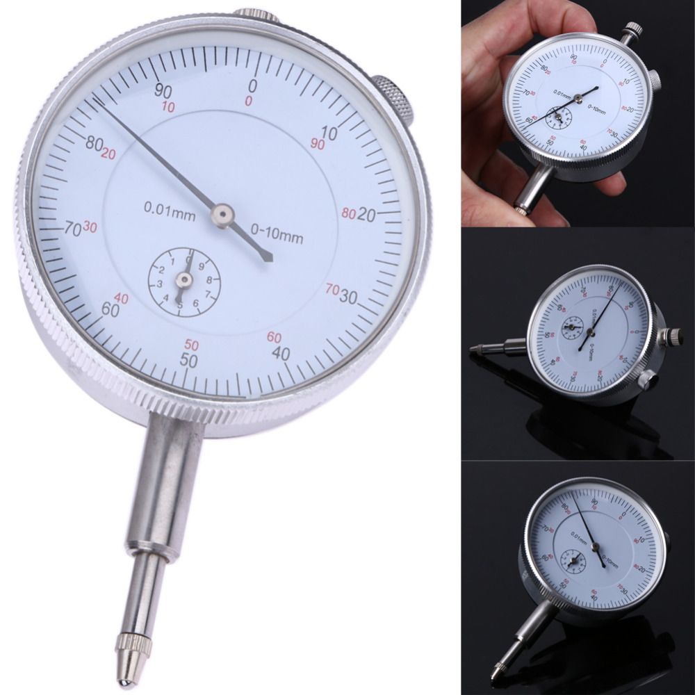 Precision Pointer Dial Indicator Gauge Measurement Tool 0-10mm 0.01mm Indicators
