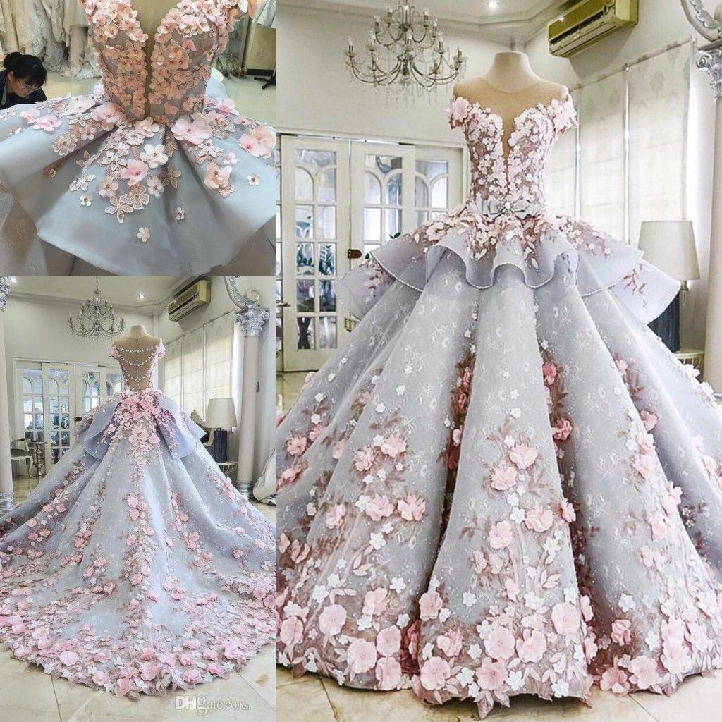 gowns with flowers