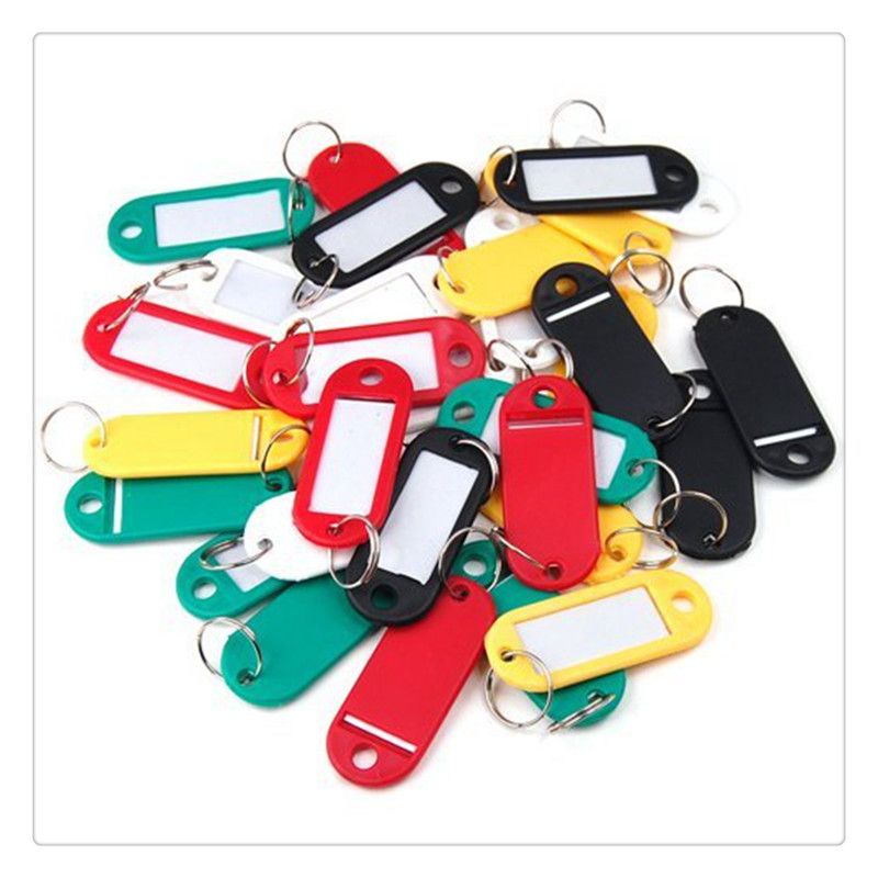 2016 Hot Colorful Key ID Label Plastic Keychain Key Tags ID Label Tags