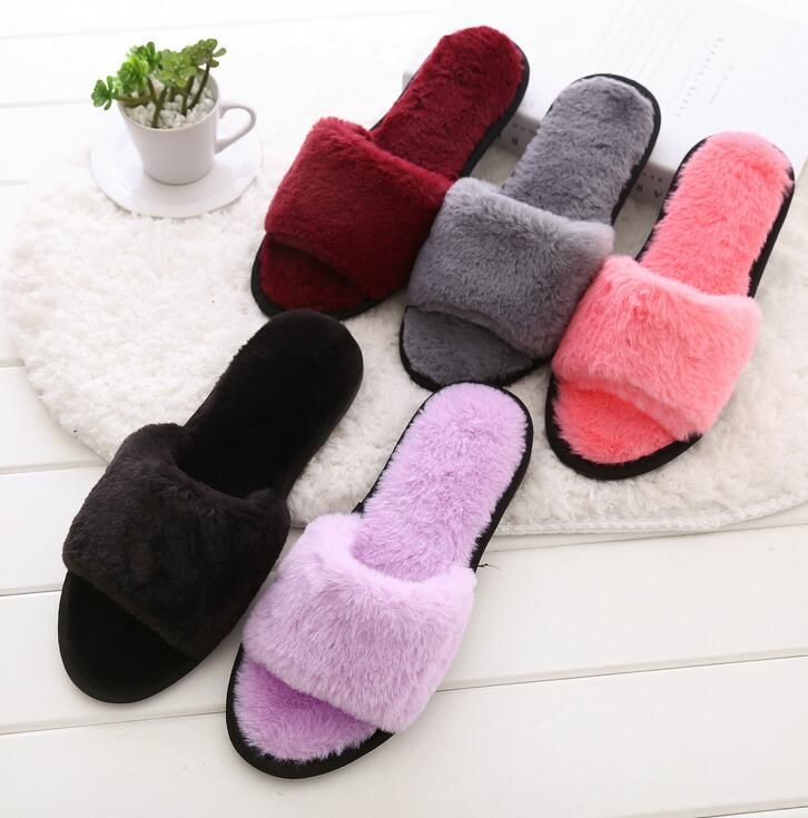 Winter House Slippers Women Fashion Pantufa Casual Indoor Home Shoes Fluffy Slippers Cute Woman Warm Slippers For Teenage Girls Canada 2019 From