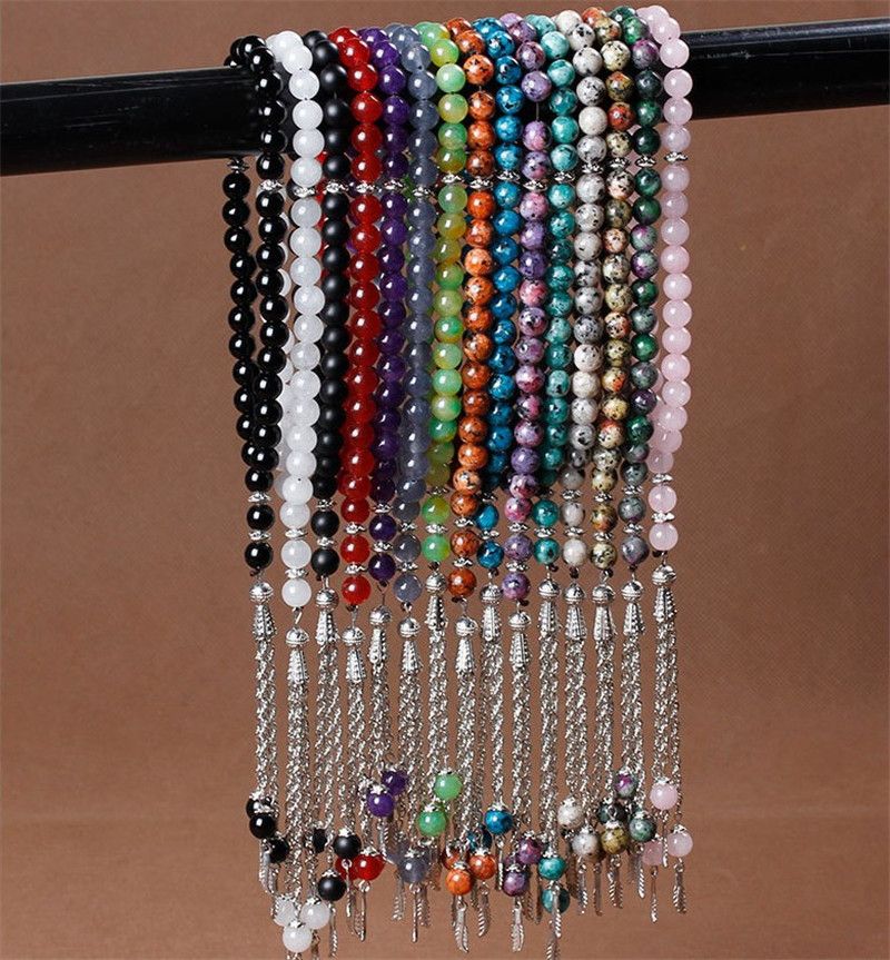 Islam hombres 33 perlas de oración amigos negro EXCEART perlas de cristal perlas Perlas de oración cadena de perlas regalo pulsera para mujeres familias cadena de oración musulmana