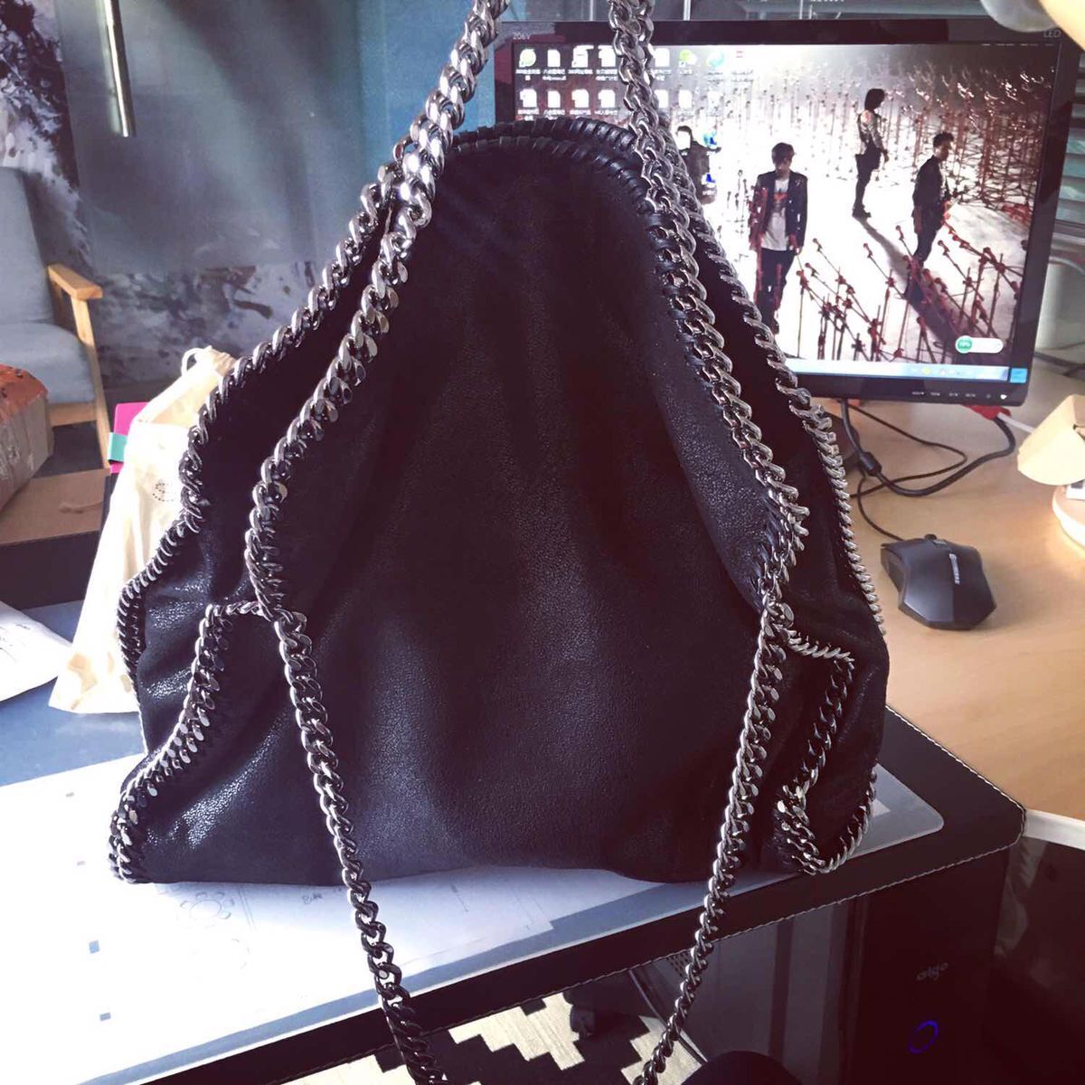 stella mccartney shearling bolsa
