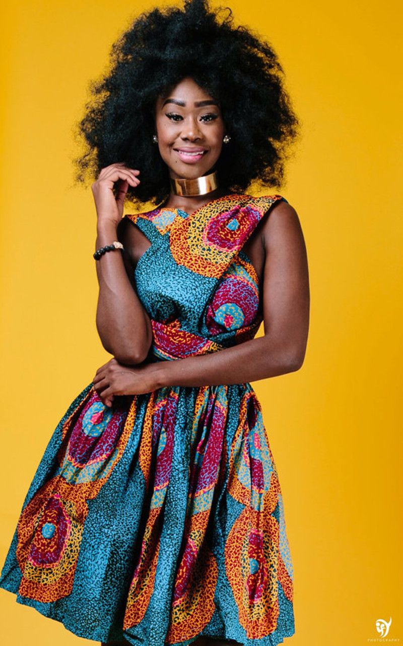 off shoulder african print dresses