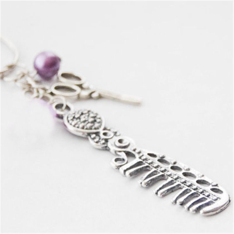 Hairdresser Gift Beauty School Gift Hair Brush Keychain