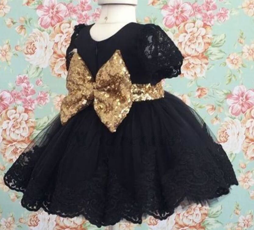 black and gold dress for little girl