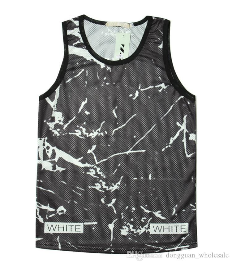 Afgift Fader fage guide Mens Basic Off White Camouflage Tank Tops Men Hip Hop Marble Striped  Printing Breathable Bodybuilding Kanye West Off White Vests From Qbim4s  Store | DHgate.Com