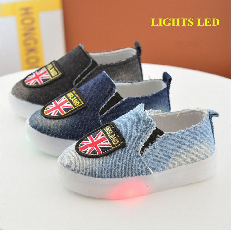light blue denim shoes