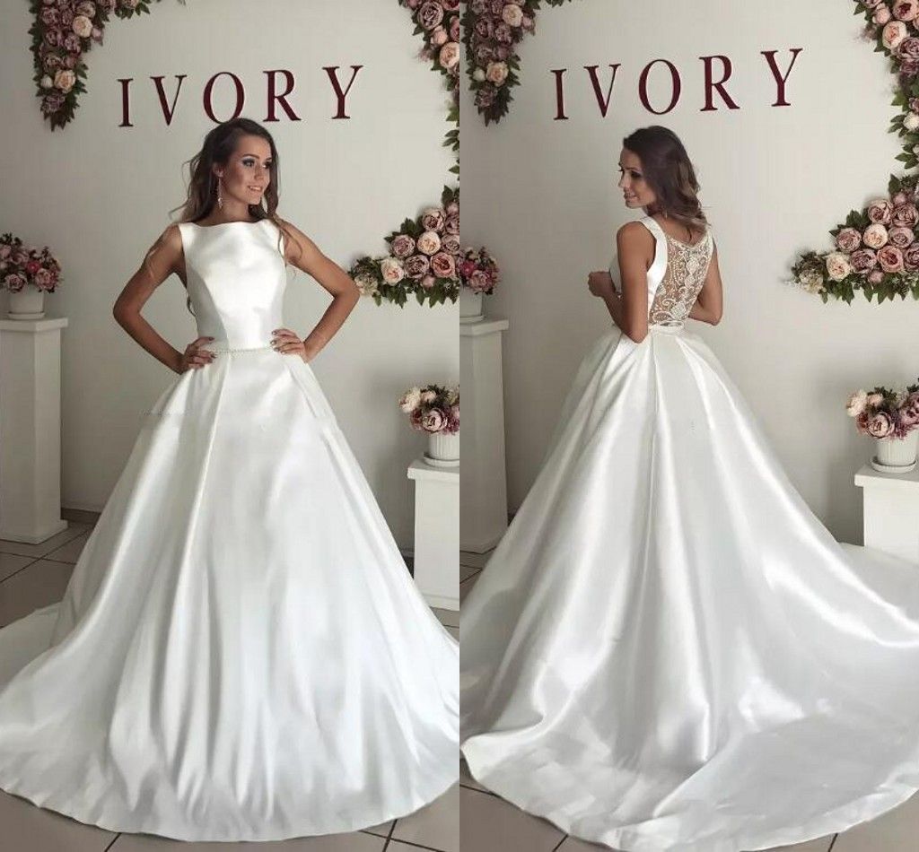 elegant satin wedding gowns