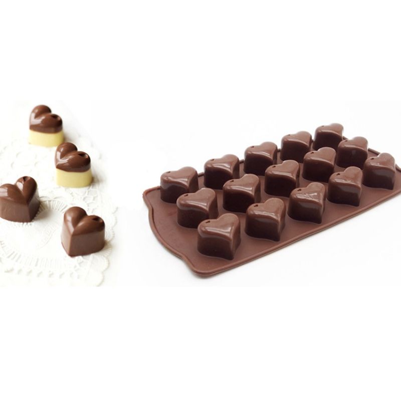 Heart Shape Diy Chocolate Mold Silicone Cake Decoration Mold Jelly Ice Mold Love Gift 15 Holes From Nogo 1 21 Dhgate Com