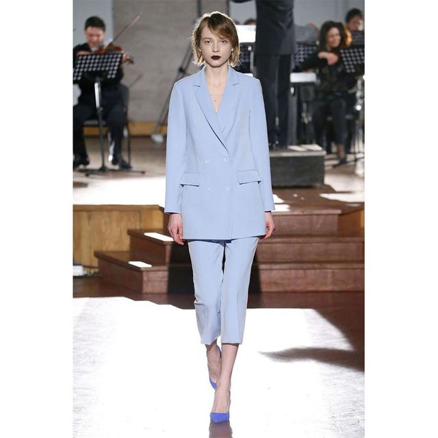 baby blue women suit
