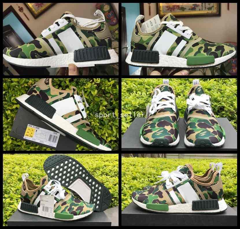 Super Bapes X NMD Runner R1 Green Camo 