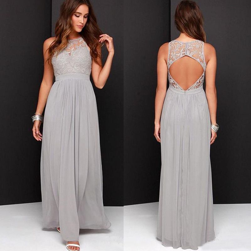 long grey dresses for a wedding