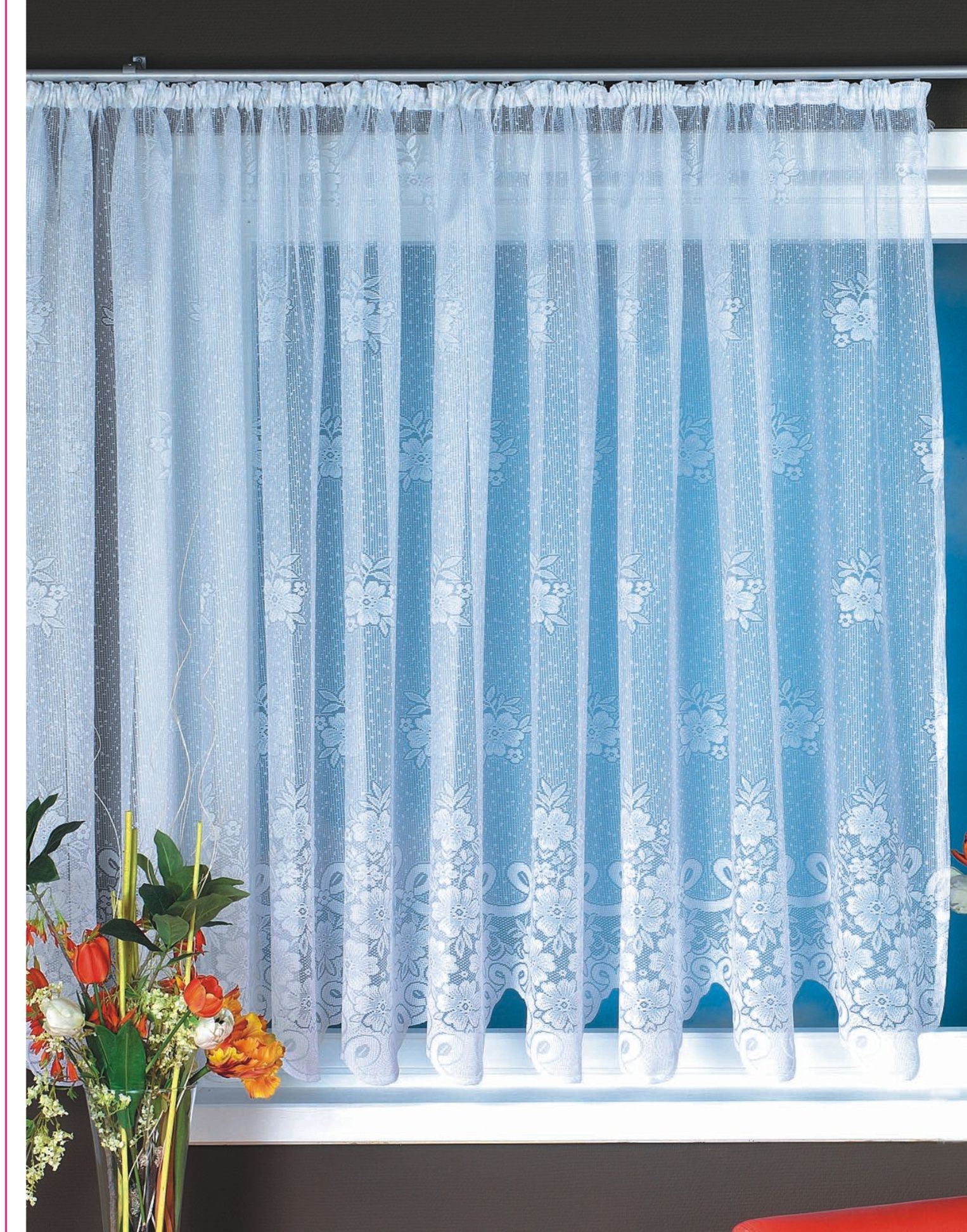 2019 On Sale Polyester Lace Big Window Curtains For Lace Bay