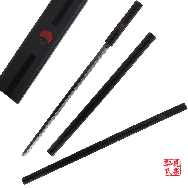 Compre Naruto Anime Espada Genuina Sasuke Kusanagi Grama Cortador Real Ninja Katana Anime Cosplay Aderecos Preto Decorativo De Jenny Pan 344 36 Pt Dhgate Com