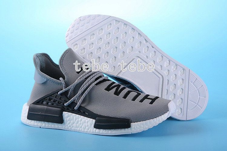 human race shoes silver