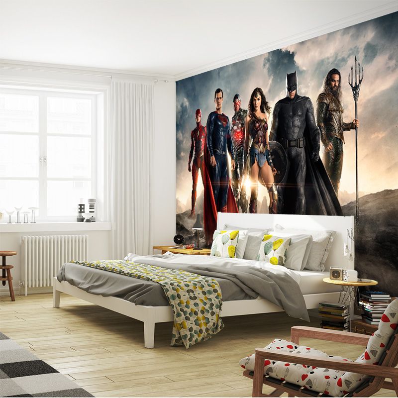 Grosshandel Justice League Fototapete Benutzerdefinierte 3d Wallpaper Superman Batman Fototapete Kinder Schlafzimmer Office Hotel Wohnzimmer