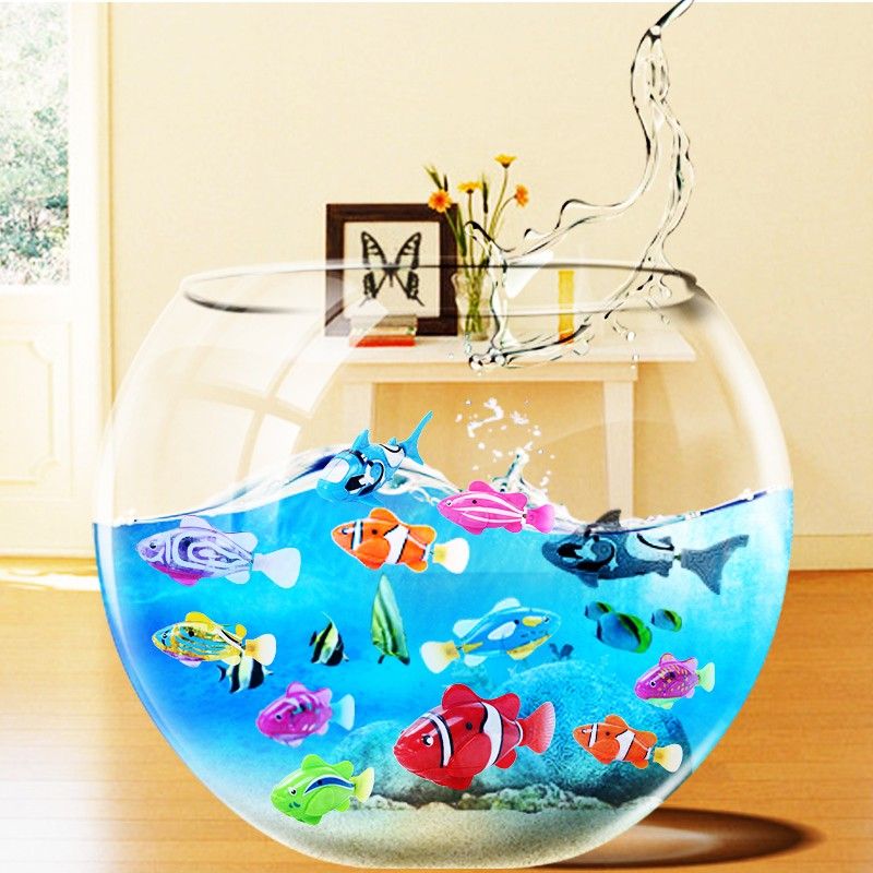 cat fish tank toy