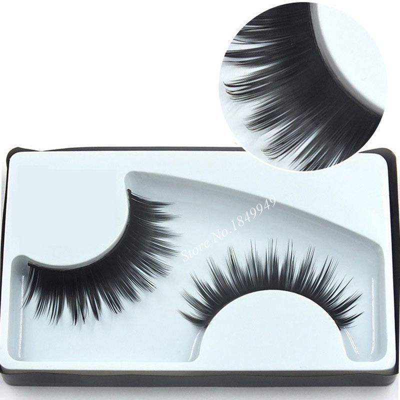 Natural Thick False Eyelashes Crisscross 100 Pure Handmade Cotton