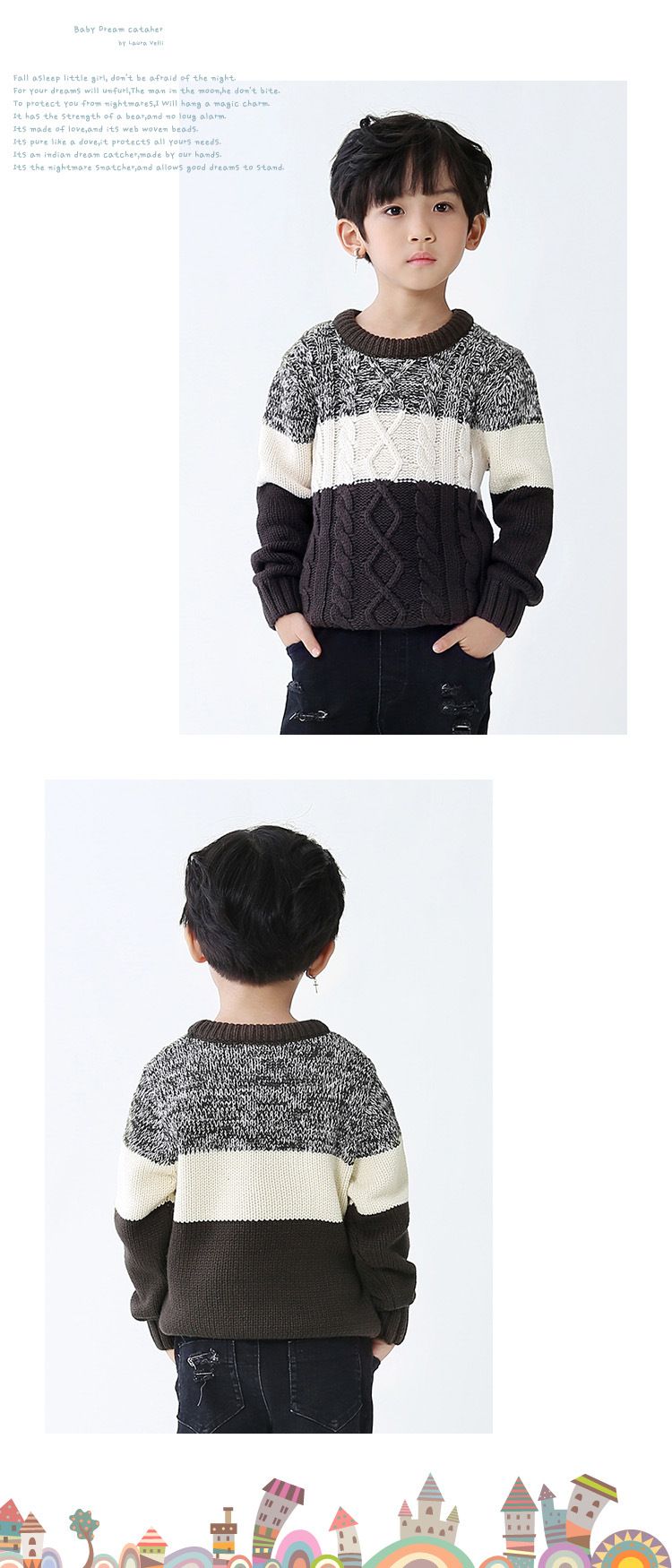 Wholesalers 2017 Autumn Winter Kids Clothing New Arrival Big Boys Pullover Knitted Sweaters Patchwork Knitwear 110 150cm Free Knitting Patterns For