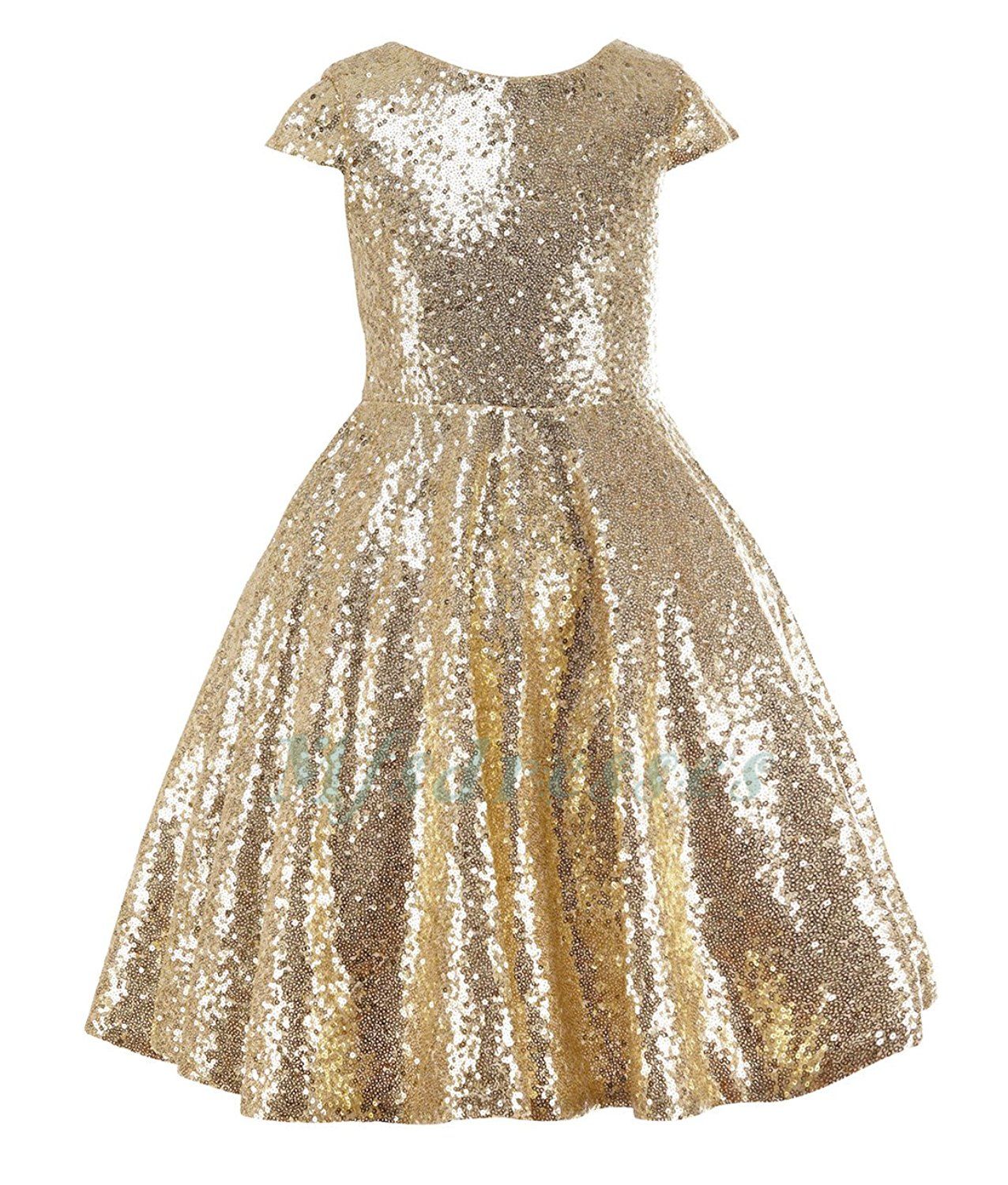 girls gold christmas dress
