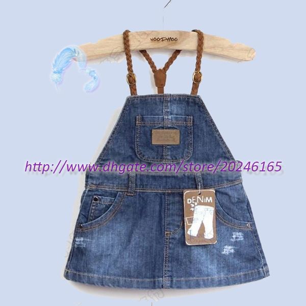 children's denim pinafore dress