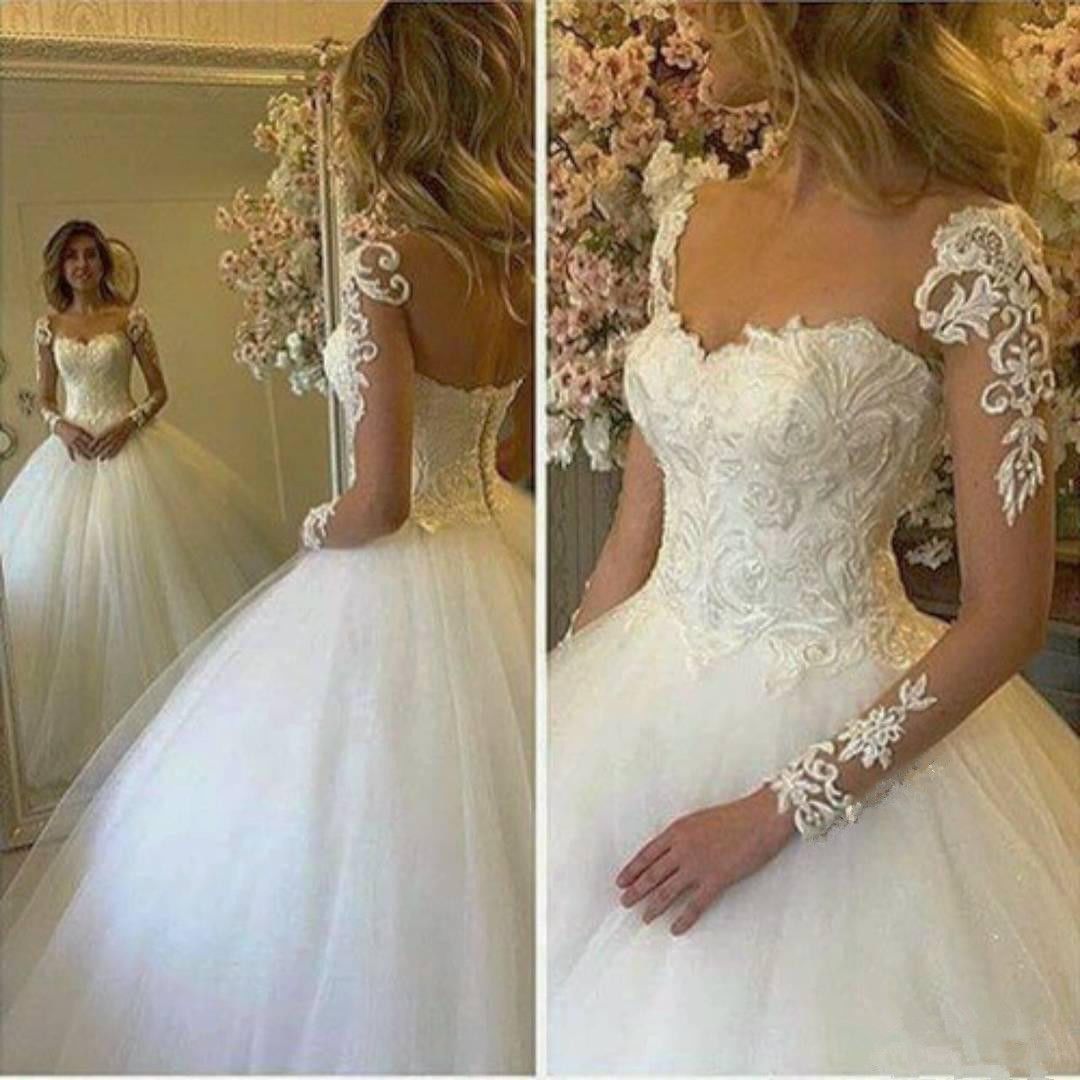 modern wedding gown