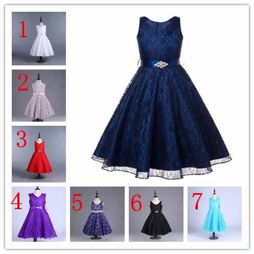 2020 Children One Piece Kids Lace Frock 