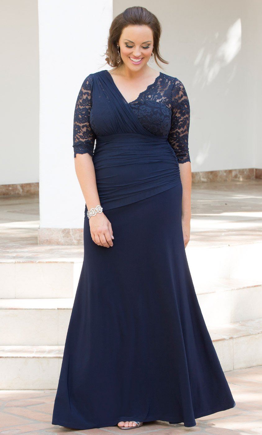 plus size navy evening gowns