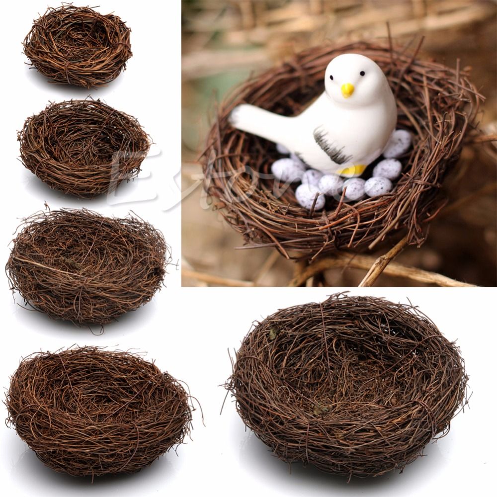 Novelty Garden Home House Decoration Brown Vine Craft Bird Nest Handmade