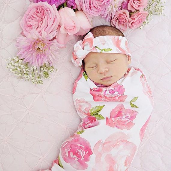 Acheter Sac A Langer Pour Bebe En Bas Age Bebe Fille Couverture De Fleur Rose Sac A Coucher En Coton Doux Pour Bebe Nouveau Ne Cocon Avec Noeud Assorti Ensemble De Deux