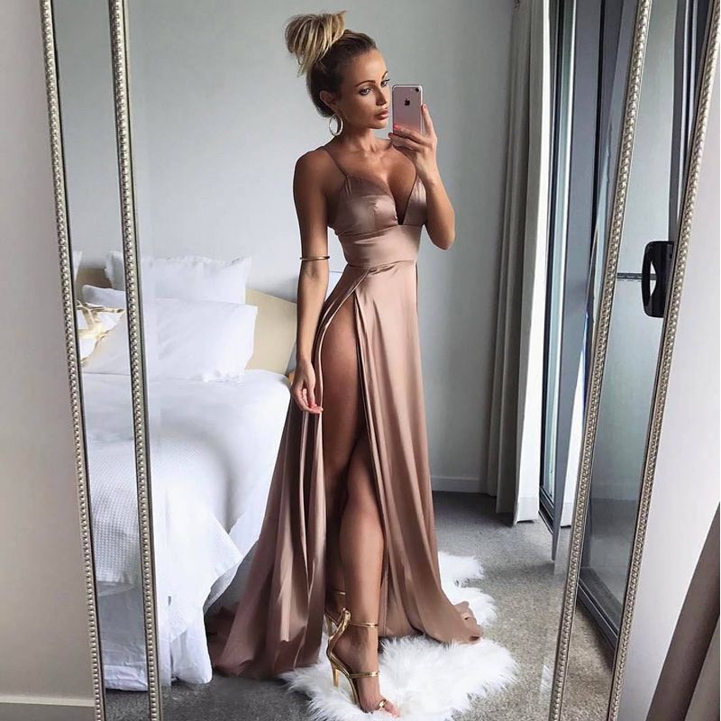 Sexy Side High Split Evening Gown 2019 ...