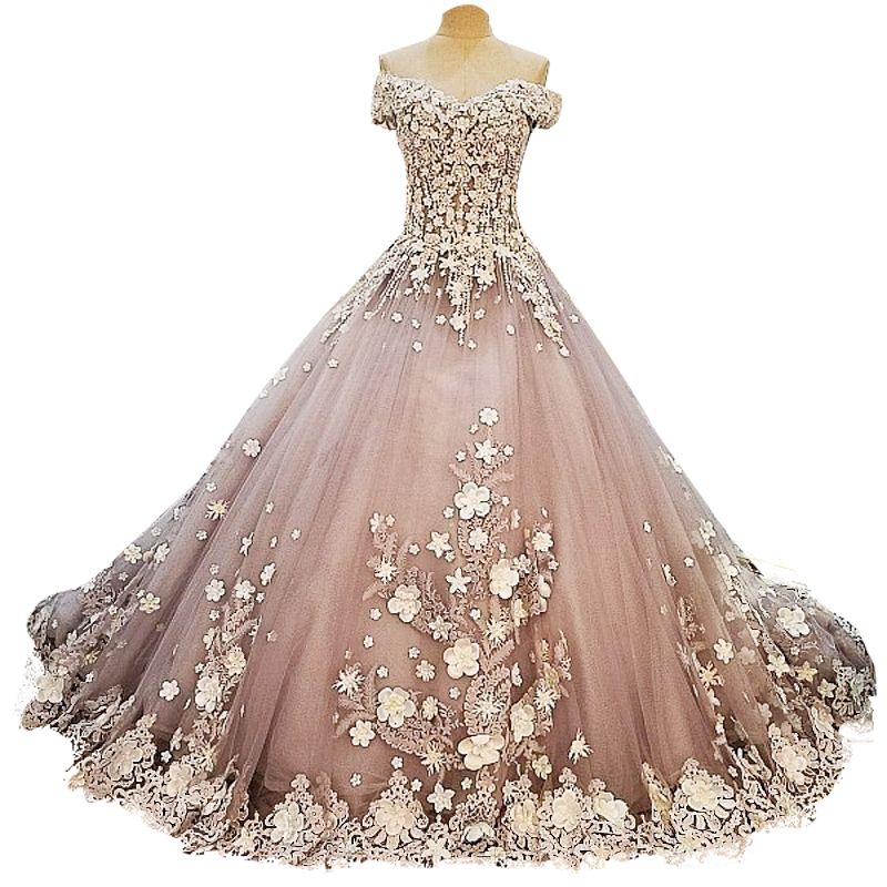 modern ball gown