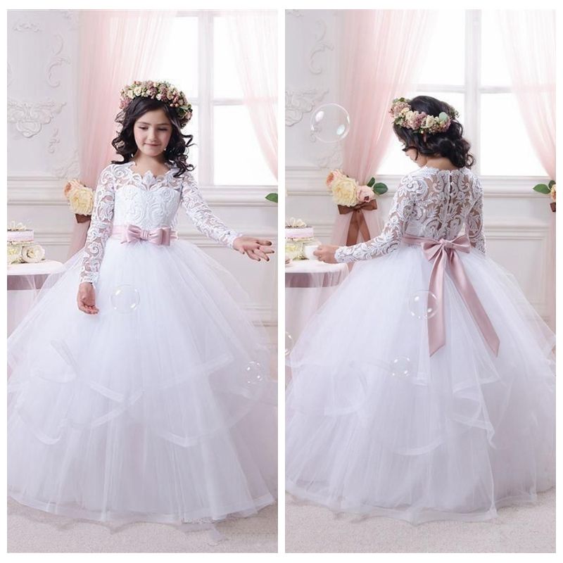 cheap white flower girl dresses