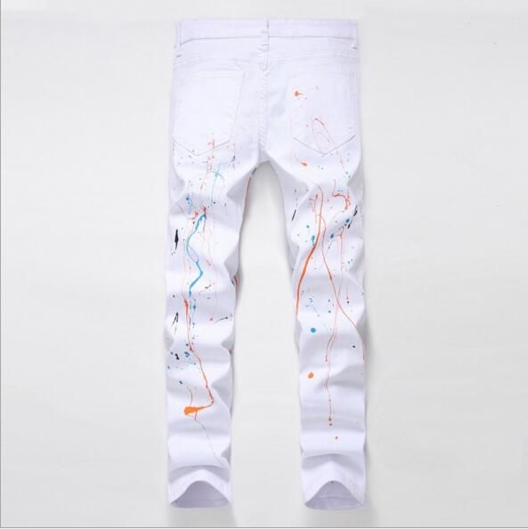 Compra Nuevas Llegadas Hombre Jeans Pantalones Vaqueros Blancos Pintados A  Mano Pantalones Vaqueros De La Cebra De La Hembra De La Hembra De La Hembra  Pantalones De Los Hombres Pintados A Mano