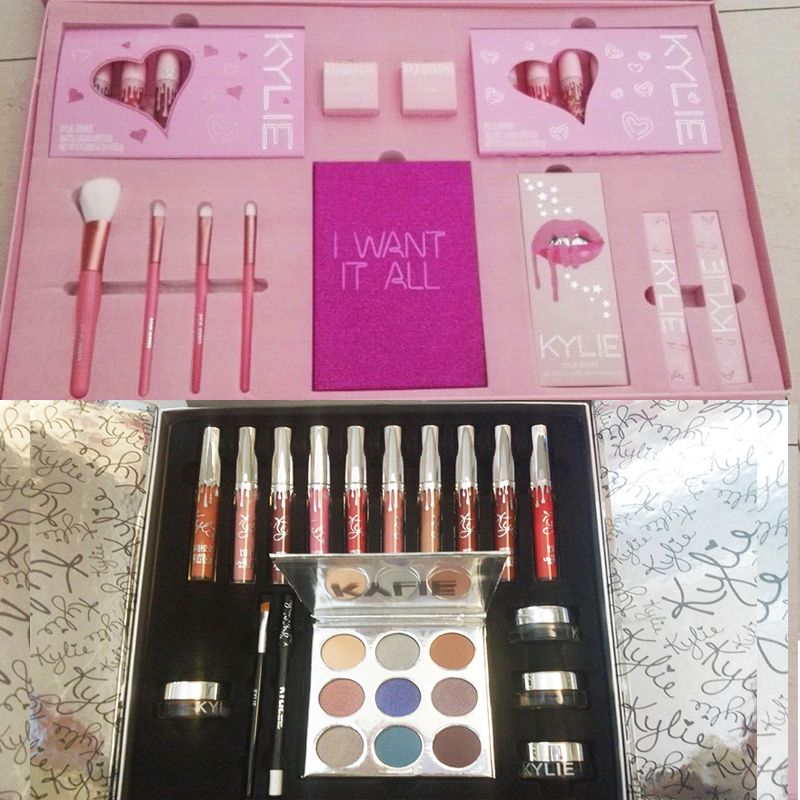 Kylie LO QUIERO TODO El bolso del regalo del sistema del maquillaje Colección del cumpleaños de Kylie LO QUIERO TODO El bolso del regalo del sistema del maquillaje Colección del cumpleaños de
